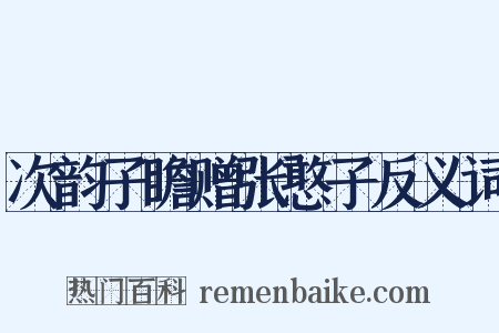 次韵子瞻赠张憨子反义词是什么意思的图片